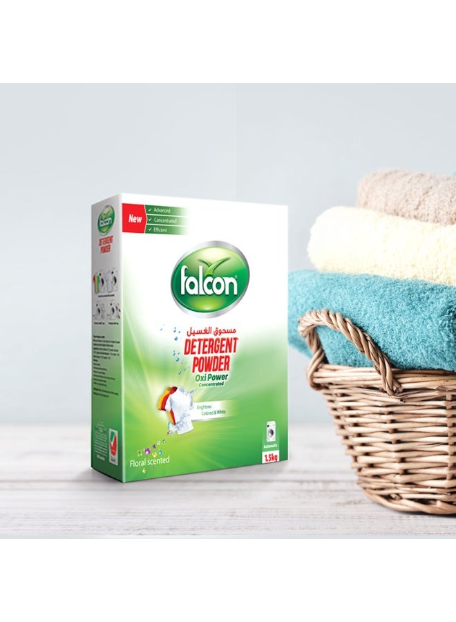 Falcon Oxi Power Detergent Powder Floral Scent Brightens Colored & White Automatic 1.5Kg - Image 3